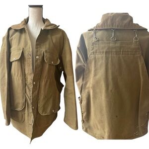 Vintage BOWERS Hunting Coat with Animal Bag